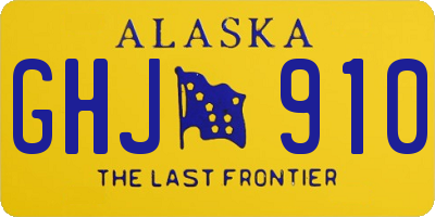 AK license plate GHJ910