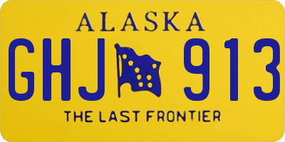 AK license plate GHJ913