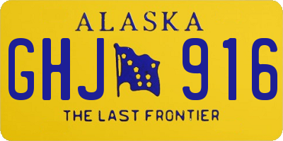 AK license plate GHJ916