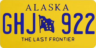 AK license plate GHJ922