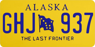 AK license plate GHJ937
