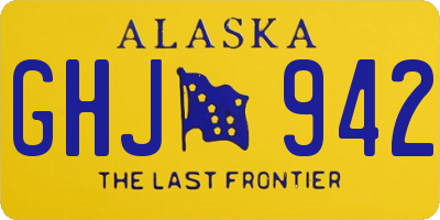 AK license plate GHJ942