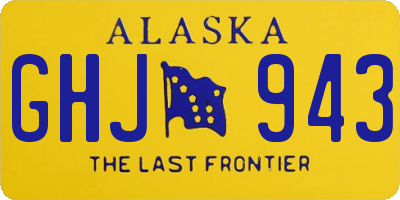 AK license plate GHJ943