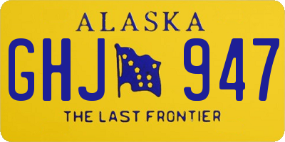 AK license plate GHJ947