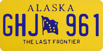 AK license plate GHJ961