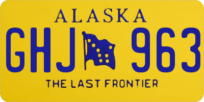 AK license plate GHJ963