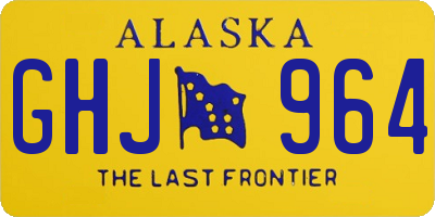 AK license plate GHJ964