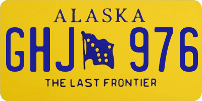 AK license plate GHJ976