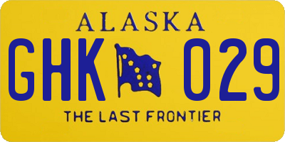 AK license plate GHK029