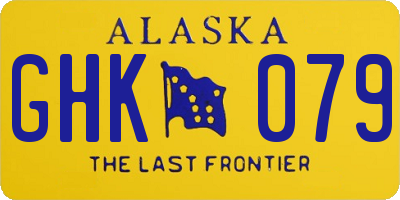 AK license plate GHK079