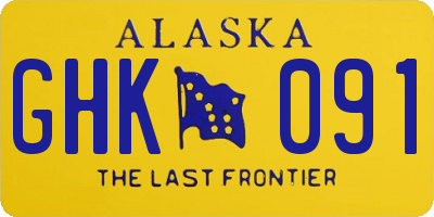 AK license plate GHK091