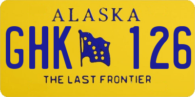 AK license plate GHK126
