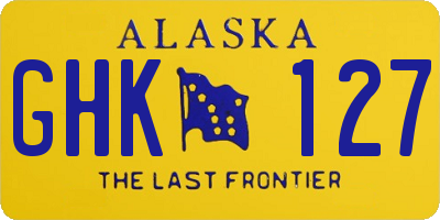 AK license plate GHK127