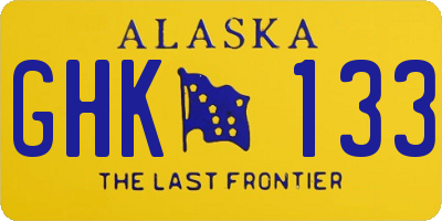 AK license plate GHK133