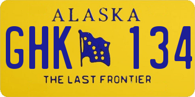 AK license plate GHK134