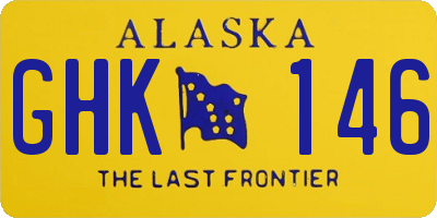 AK license plate GHK146