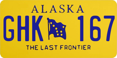 AK license plate GHK167