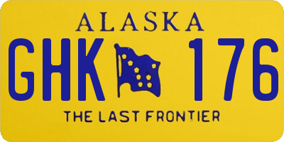 AK license plate GHK176