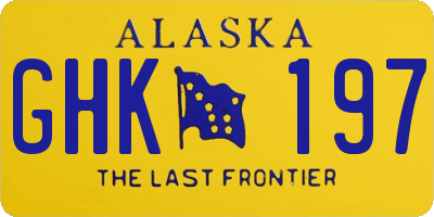 AK license plate GHK197
