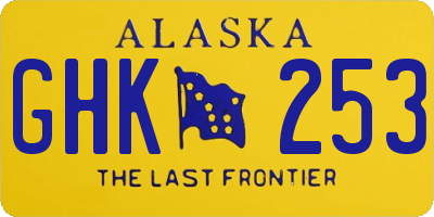 AK license plate GHK253