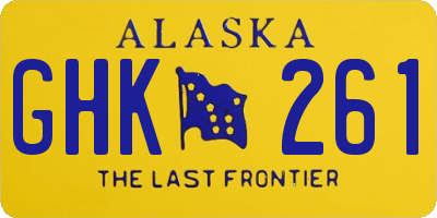AK license plate GHK261
