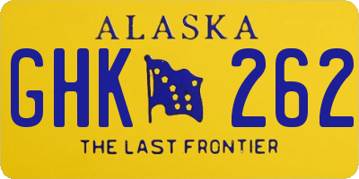 AK license plate GHK262