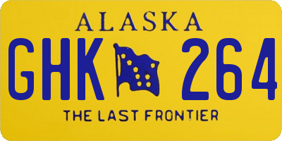 AK license plate GHK264
