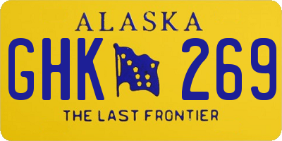 AK license plate GHK269