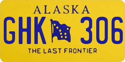 AK license plate GHK306
