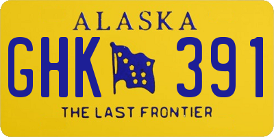 AK license plate GHK391