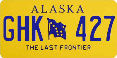 AK license plate GHK427