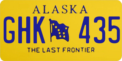 AK license plate GHK435