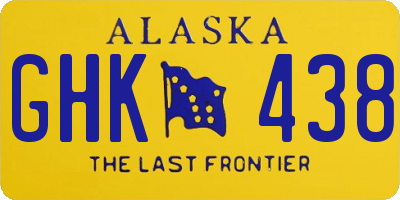 AK license plate GHK438