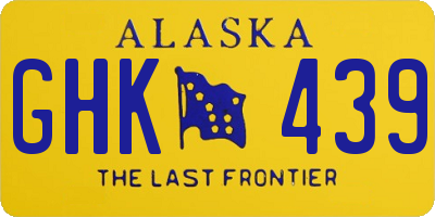 AK license plate GHK439