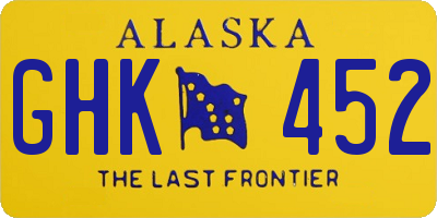 AK license plate GHK452