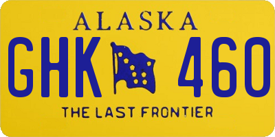 AK license plate GHK460