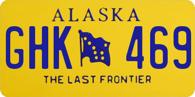AK license plate GHK469