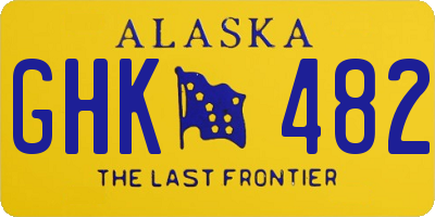 AK license plate GHK482