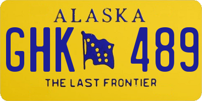AK license plate GHK489