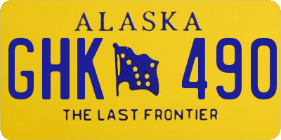 AK license plate GHK490
