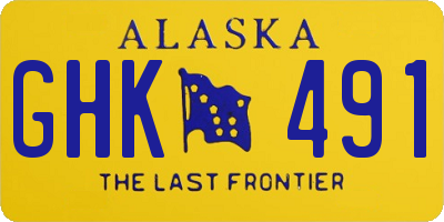 AK license plate GHK491