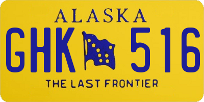 AK license plate GHK516