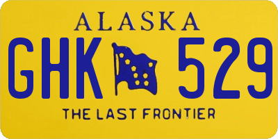 AK license plate GHK529
