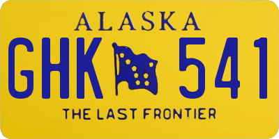 AK license plate GHK541