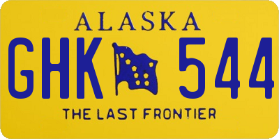 AK license plate GHK544