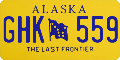 AK license plate GHK559