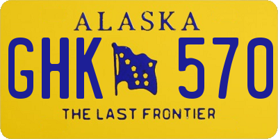 AK license plate GHK570