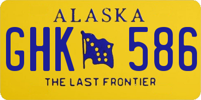 AK license plate GHK586