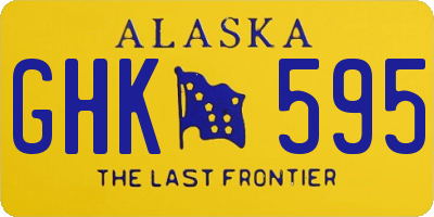 AK license plate GHK595