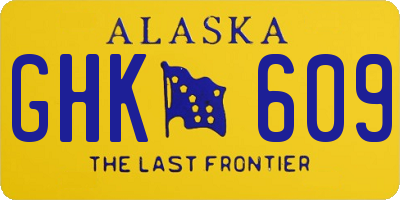 AK license plate GHK609